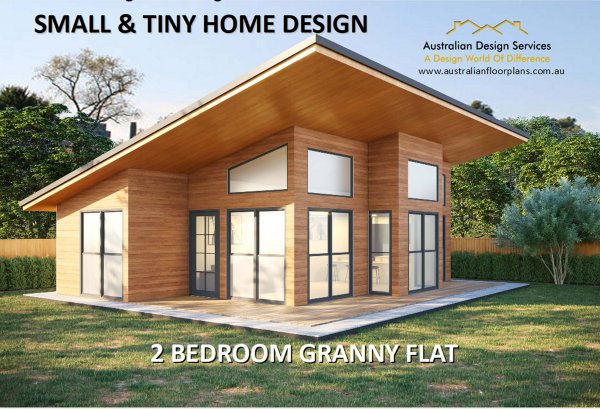 2 Bedroom Small & Tiny Home Plan